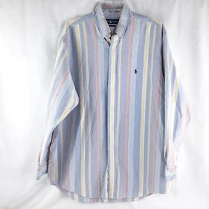 Ralph Lauren Men's Shirt Size 17.5 x 35 Multicolor Striped Long Sleeve - Picture 1 of 12