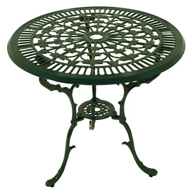 Gartentisch Gartenmöbel Alu Metall Alutisch LUGANO 70cm rund grün, wetterfest - Bild 1 von 4