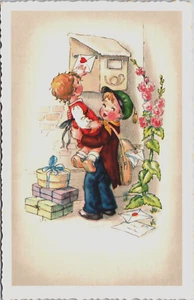 Tarjeta postal vintage de entrega de niños B186 - Imagen 1 de 2
