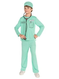 Rubies Boys ER Doctor Scrubs Halloween Costume Shirt Pants & Hat Small (4-6) - Picture 1 of 1