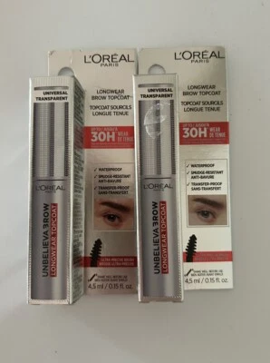 Loreal невероятный брови Longwear пальто новый универсальный прозрачный x 2! - Изображение 1 из 4