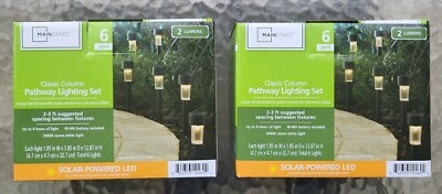 Conjunto de 12 luzes LED de caminho e paisagem movidas a energia solar Mainstays Pathway Lighting - Imagem 1 de 3