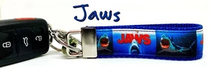 Jaws movie Key Fob Wristlet Keychain 1"wide Zipper pull Camera strap handmade - Picture 1 of 12