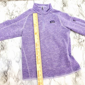 Patagonia Better Sweater 1/4 Zip Fleece Pullover Girls Youth Sz LRG 12 Purple - Picture 1 of 6