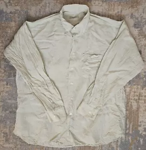 Burberry Men's Large 100% Linen Pale Green Long Sleeve Button Up Shirt USA Made - Picture 1 of 4