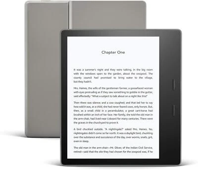 AMAZON KINDLE OASIS EREADER 9TH GEN 7" 32GB WI-FI WATERPROOF SILVERY - Image 1 of 4