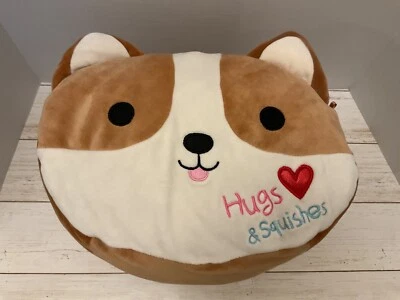Squishmallows Reginald the Corgi Dog Hugs Squishes Stackable Plush Pillow 12" - Image 1 of 4
