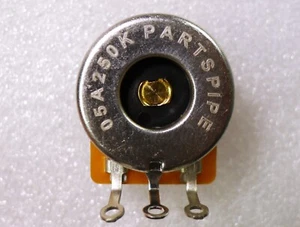 One Piece Short 05A A250K 9.5mm (3/8") Split Shaft Audio POT Potentiometer - Picture 1 of 7