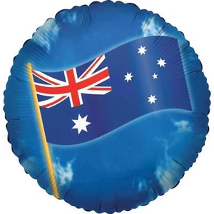 Australian Flag Foil Balloon 45cm (18") Round Aussie Australia Day Decorations - Picture 1 of 2