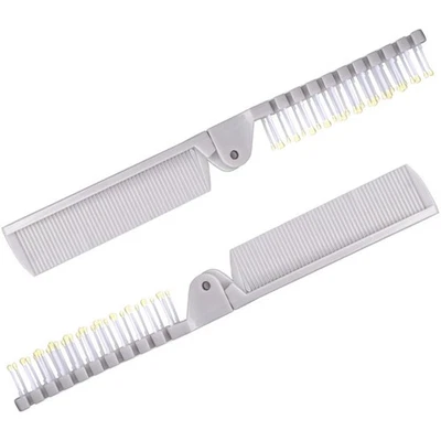 2 Piece Folding Hair Brush Set, Portable Travel-Friendly Comb – Small,...  - Image 1 of 4