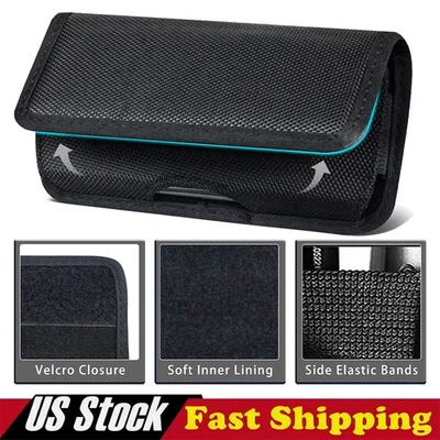 Funda de teléfono para iPhone Samsung Nylon Teléfono Celular Clip de cinturón Soporte Estuche Foto 1 de 4