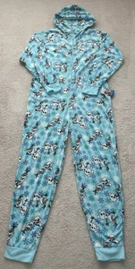 Neu mit Etikett Disney Frozen Damen-Pyjama mit Kapuze Einteiler Nachtwäsche kuschelig weich Fleece XL - Bild 1 von 8