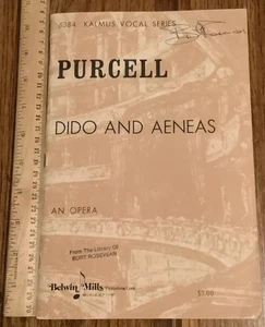 Dido and Aeneas An Opera SC Purcell 6384 Kalmus Vocal Series Belwin Mills Good - Bild 1 von 11