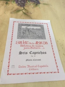 Mateo Carcassi 6 Caprichos per chitarra classica libro rarissimo - Foto 1 di 6