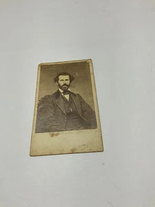 CIVIL WAR ERA CDV PENCIL IN ROB MORRIS 1863 DISTINGUISHED LOOKING HAIR & BEARD - Bild 1 von 11