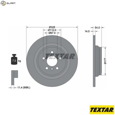 2x BRAKE DISC 92277405 FOR MERCEDES-BENZ BRABUS OM 651.960 2.1L 4cyl M-CLASS - Image 1 of 4