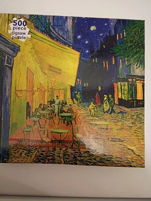 Vincent Van Gogh, Cafe Terrace At Night 500 Piece Jigsaw Puzzle W/ Poster Nice - Image 1 of 4