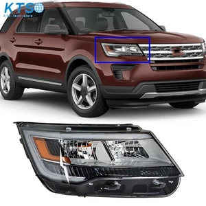 For Ford Explorer 2016-2018 Halogen Front Headlights W/LED DRL Chrome Passenger - Picture 1 of 15