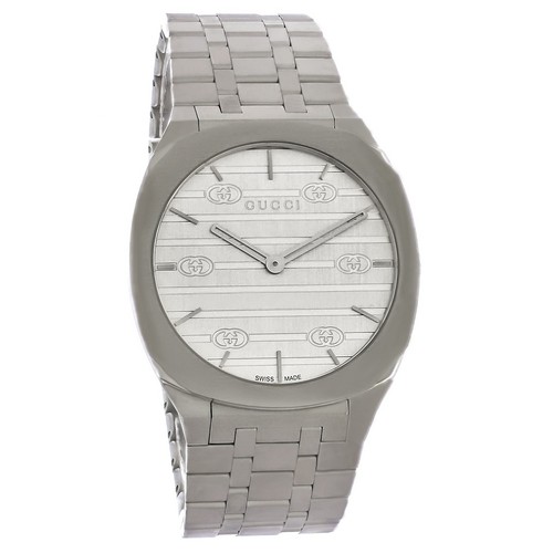 Orologio Gucci 25H Donna Acciaio Inox Quadrante Argento Quarzo YA163402