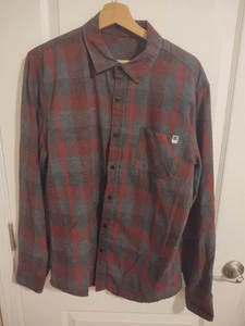 Vintage DC Shoes Flannel Button Up Shirt Men's Large Y2K Plaid Red Black - Picture 1 of 4