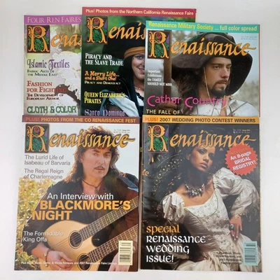 5 Renaissance Magazine 2007 Vol 12 #1-5 Blackmore Knight/Wedding Issue!/Piracy - Image 1 of 4