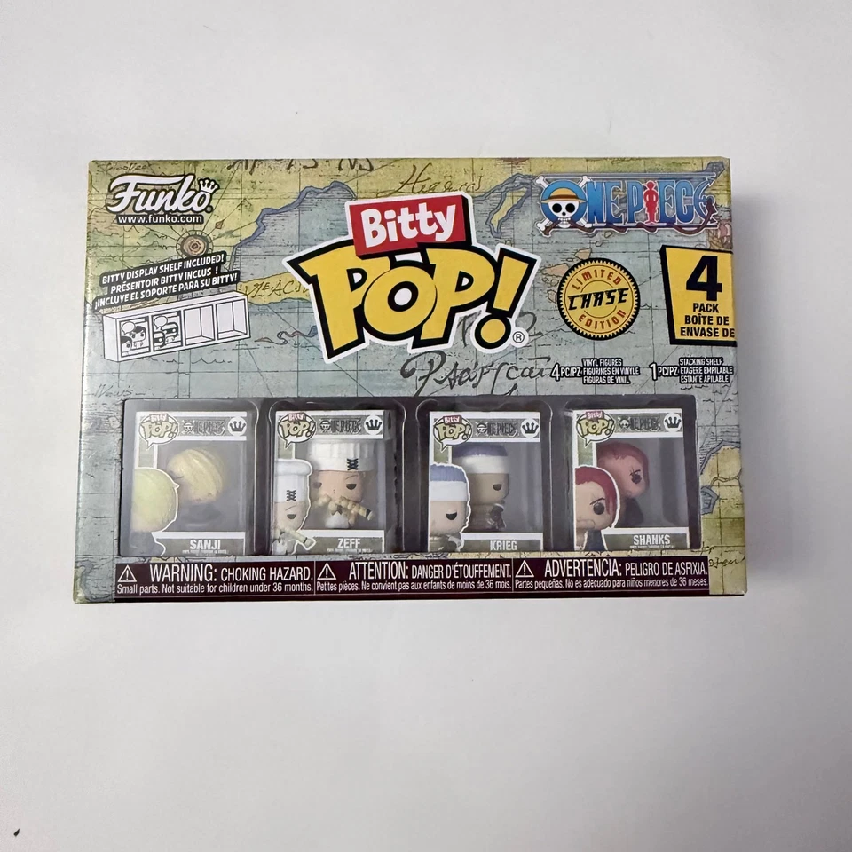 One Piece Sanji Funko Bitty Pop! Mini-figura pacote com 4 - (hastes) - Imagem 1 de 3