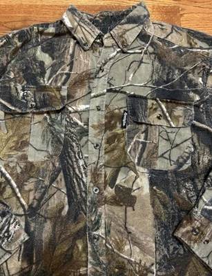 Vintage Remington Mossy Oak Breakup Camo Shirt Vented 100% Cotton Shell Sz Large - Image 1 of 4