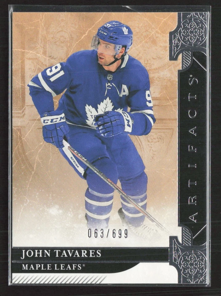 2019-20 Upper Deck Artifacts #105 John Tavares #/699 Toronto Maple Leafs (L) - Image 1 of 2