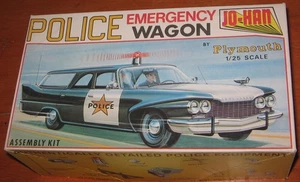 Johan 1960 Plymouth Police Emergency Wagon Kit # C-5100 1/25 Jo-Han ungebaut 60 - Bild 1 von 8