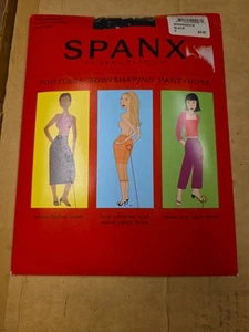 Spanx By Sara Blakely Footless Bodyshaping Pantyhose. Size D Black Factory Seal - Picture 1 of 6
