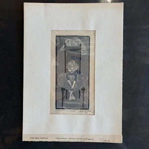 Vintage Helen K Siegl "Pensiveness" Woodcut Print Signed, Framed, Numbered 39/50 - Picture 1 of 13
