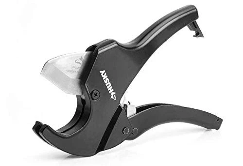 Husky 1-1/4 in.PVC, CPVC, PP, PEX and PE piping Ratcheting PVC Cutter with quick - Image 1 of 1