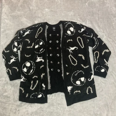 Disney Nightmare Before Christmas Women’s L Open Front Cardigan Jack Skellington - Image 1 of 4