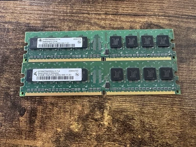 PC MEMORY DESKTOP HYS64T64000HU-3.7A 512MB 1Rx8 PC2 4200U PAIR - Image 1 of 3