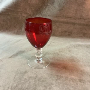 De colección 1940 Imperial Glass Red Candlewick 3800 línea vástago de jugo menor como está - Imagen 1 de 7