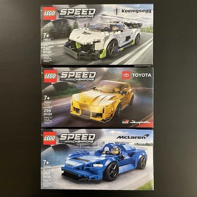LEGO Speed Champion 76900 Koenigsegg Jesko 76901 Toyota Supra 76902 McLaren Elva - Image 1 of 3