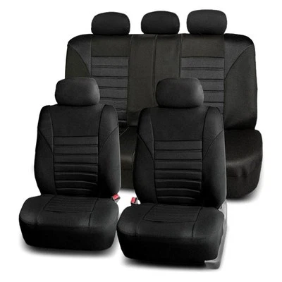 FH Group CIFB068115BLACK Premium 3D Air Mesh 1st & 2nd Row Black Seat Covers Foto 1 de 4