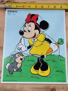 Vtg Playskool Minnie Mouse 190-16 Walt Disney Tray Wooden Puzzle 2-4 Years USA - Picture 1 of 6