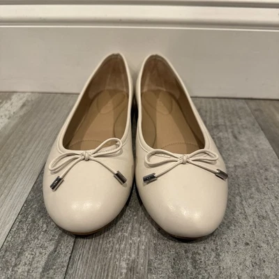 DS RALPH LAUREN SZ 7 Jayna Soft White Nappa Leather Ballet Flats POLO NEW NWOB - Image 1 of 4