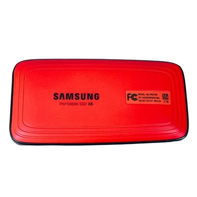 Samsung X5 Thunderbolt 3 2TB Portable Solid State Drive - Gray/Red - Image 1 of 4