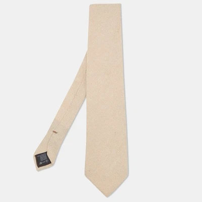 Corbata de cachemir Ermenegildo Zegna beige estampado Foto 1 de 4