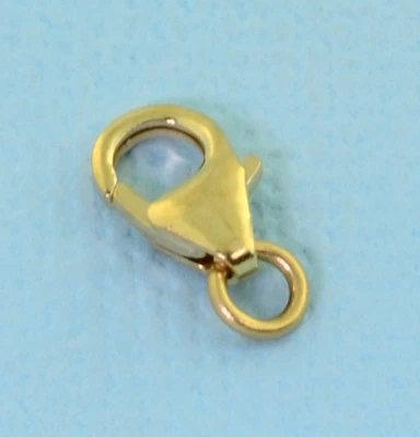 5.3MMx8.2mm 18k Solid Yellow Gold Lobster Clasp With Open Jump Ring - Image 1 of 4