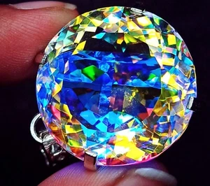 Mystic Quartz GS Solid Loose Gems 70.05 Ct Certified Silver Pendant With Chain - Picture 1 of 9