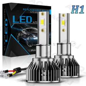 AQJ 2 Pcs H1 White LED Headlight 1:1 Design 20000LM Halogen Bulbs Replacement - Picture 1 of 16