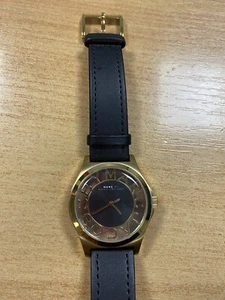 Marc jacobs gold black real leather strap watch accessories - Picture 1 of 6