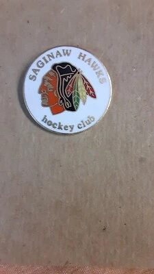 Pin solapa 1987-88 Saginaw Hawks (Liga Internacional de Hockey Chicago Blackhawks) Foto 1 de 2