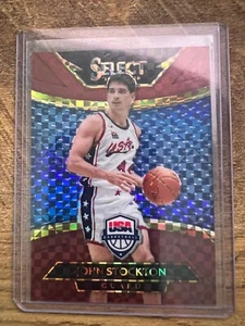 2014-15 Panini Select John Stockton USA Dream Team Prizm /49 - Picture 1 of 3