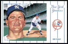 1991 Historic New York Yankees Bob Turley Postcard #9