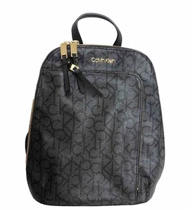 calvin klein Woman Faux Leather Small Backbag Black Logo S-Hudson H8GKJWJ - Picture 1 of 10