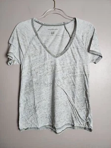 American Eagle Women's Gray V-Neck Tee Size XS - Picture 1 of 6